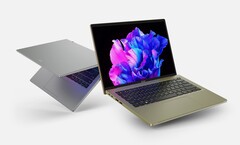 O Acer Swift Go 14 e o Swift Go 16 estão disponíveis com os processadores AMD Ryzen 7000 ou Intel Raptor Lake. (Fonte de imagem: Acer)