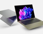 O Acer Swift Go 14 e o Swift Go 16 estão disponíveis com os processadores AMD Ryzen 7000 ou Intel Raptor Lake. (Fonte de imagem: Acer)