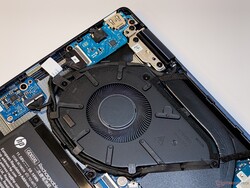 A ventoinha solitária do Envy x360 14 funciona discretamente na maior parte do tempo