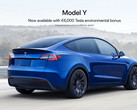 O bônus do Model Y corresponde à perda do subsídio federal (imagem: Tesla)