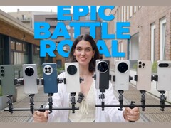 Na foto, os telefones que foram testados, com exceção do Samsung Galaxy S25 Ultra (Fonte da imagem: Versus; captura de tela editada)