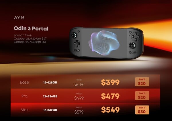 O Odin 3 Portal estará disponível com desconto para os primeiros compradores.