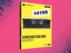 Caixa de memória Corsair Vengeance DDR5 mostrada com preço de US$ 4199