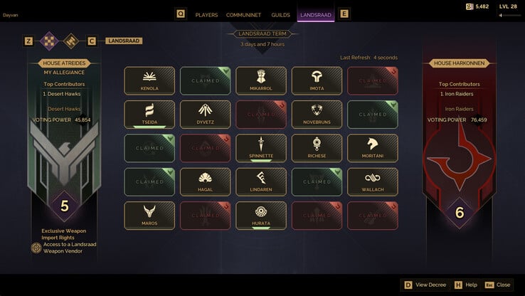 "As atividades que o Landsraad pede para o senhor fazer se tornarão mais variadas à medida que desenvolvermos o mundo com mais conteúdo e atividades." - Joel Bylos (Fonte da imagem: Steam)