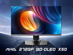 O MAG 272QP X50 é o segundo monitor para jogos QD-OLED da MSI com uma taxa de atualização de 500 Hz. (Fonte da imagem: MSI via ITHome)