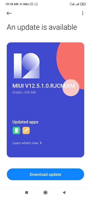 MIUI 12,5 para a Redmi 9.