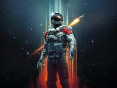 Um personagem de Starfield. 