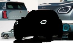 Supostas imagens do novo Mini Countryman EV vazaram na internet mais uma vez, revelando um pouco da abordagem do design do novo veículo. (Fonte da imagem: cochespias1 no Instagram / Mini - editado)
