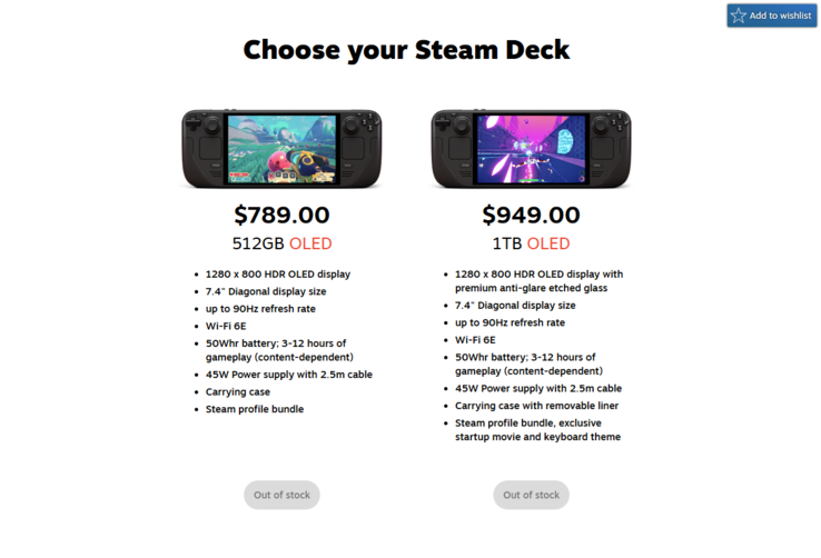 Os dois OLEDs do Steam Deck já estão esgotados.