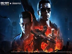 Imagem promocional oficial da parceria da 7ª temporada de Call of Duty: Mobile com o filme “O Exterminador do Futuro 2: O Julgamento Final”.