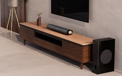A Creative apresenta o Stage Pro, uma barra de som equipada com um subwoofer externo. (Fonte da imagem: Creative Technology)