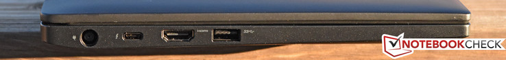 Left: Charging port, Thunderbolt, HDMI, USB 3.0