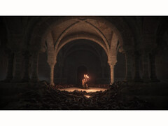 Uma captura de tela do jogo A Plague Tale: Innocence que mostra a mecânica de jogo e os gráficos. (Fonte da imagem: Steam)