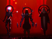 Teaser do Gatekeeper Steam mostrando três guardiões com um fundo vermelho