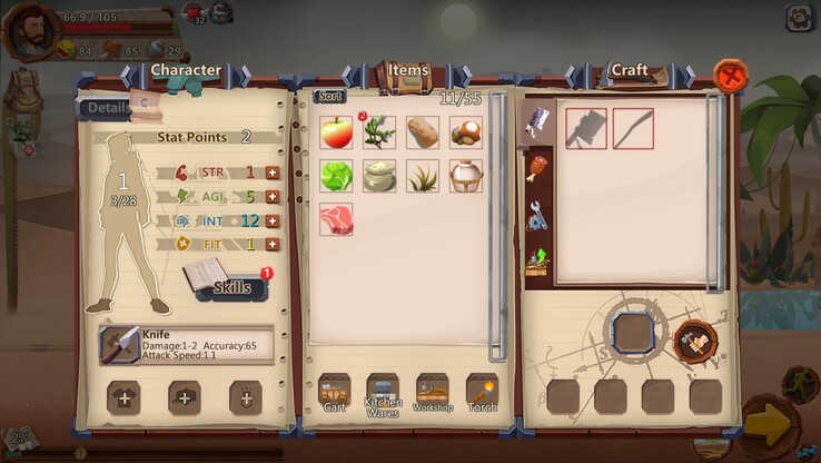 Uma imagem mostrando o inventário em Home Behind. (Fonte da imagem: Steam)