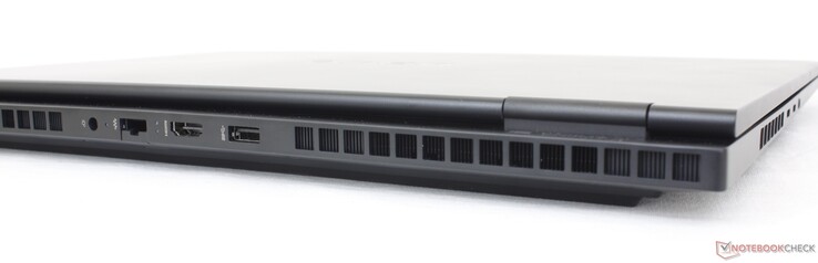 Traseira: Adaptador CA, Gigabit RJ-45, HDMI 2.1, USB-A (5 Gbps)
