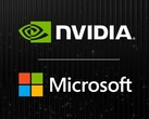 Os logotipos da Nvidia e da Microsoft são mostrados (Fonte da imagem: blog da Nvidia com edições)