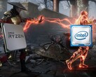 A AMD tirou mais compartilhamento do uso do processador da Intel. (Fonte da imagem: AMD/Intel/Warner Bros. - editado)