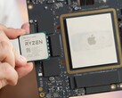 O Apple M1 Ultra ocupa a maior parte do quadro lógico do Mac Studio. (Fonte da imagem: Max Tech)