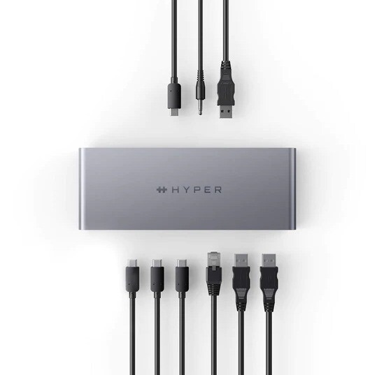 A estação de acoplamento do HyperDrive Thunderbolt 4. (Fonte de imagem: Hyper)