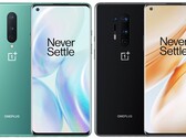 O OnePlus 8 e o OnePlus 8 Pro têm uma localização do lado esquerdo para o furo da câmera de autoperfuração. (Fonte da imagem: OnePlus - editado)