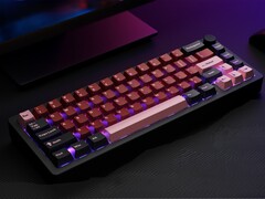 Preto com um toque de rosa: Esquema de cores do PC com teclado tudo-em-um. (Fonte da imagem: Rakeydo via Kickstarter)