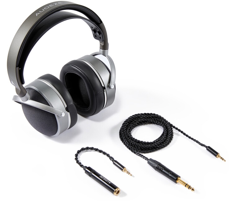 O Audeze LCD-S20 vem com um cabo de fone de ouvido removível e um adaptador de 3,5 mm para 6,3 mm. (Fonte da imagem: Audeze)