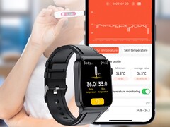 O E500 smartwatch está listado como tendo sensores de glicose no sangue e temperatura corporal. (Fonte de imagem: AliExpress)