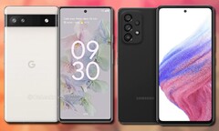 O Google Pixel 6a poderia ter um preço competitivo em relação ao Samsung Galaxy A53 5G. (Fonte da imagem: @OnLeaks/Samsung - editado)