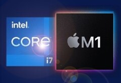 O Apple M1 SoC superou o Intel Core i7-11700K no PassMark. (Fonte da imagem: Intel/Apple - editado)