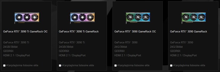 Palito RTX 3090 Ti unidades. (Fonte da imagem: @momomo_us)