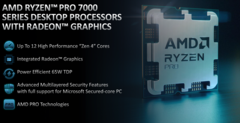 A AMD lançou três novos processadores da marca &quot;Pro&quot; baseados no Zen 4 para desktops (imagem via AMD)