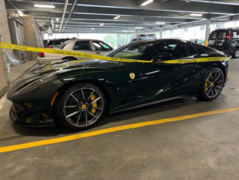 A Ferrari 812 GTS, roubada em Greenwich e recuperada pelo Departamento de Polícia de Waterbury, graças aos AirPods de Apple. (Fonte da imagem: Polícia de Waterbury)