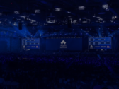 Uma imagem mostrando o palco para um torneio da última postagem de "atualização de negócios" da EVO (fonte da imagem: EVO.gg)