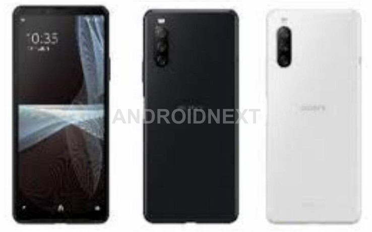 Sony Xperia 10 III em preto e branco. (Fonte da imagem: AndroidNext)