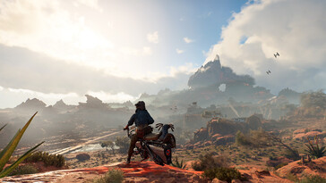 Uma imagem mostrando uma paisagem em Star Wars Outlaws.