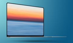 Um conceito de renderização do rumor de um MacBook Air redesenhado. (Imagem: Macrumors)