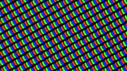 Representação dos subpixels em uma matriz RGB clássica