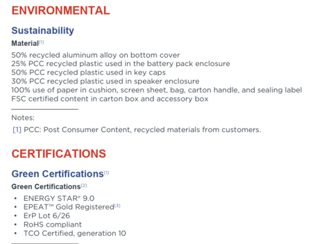 ThinkBook 16p G6 IRX Sustentabilidade (Fonte: Lenovo)