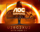O AOC Gaming U28G2XU2 tem um painel de 28 polegadas com uma taxa de atualização de 144 Hz. (Fonte de imagem: AOC)
