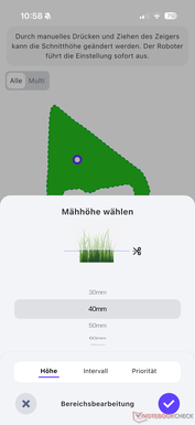 Ajuste da altura de corte