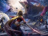  Arte principal de Dissidia Duellum Final Fantasy com vários personagens de Final Fantasy.