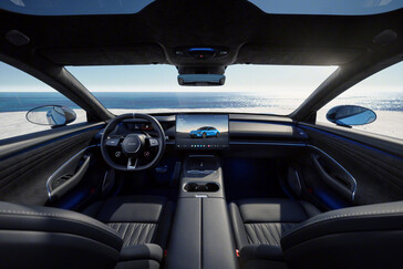 Xiaomi SU7 (2026) na nova cor Capri Blue: o sedã esportivo elétrico está recebendo mais do que apenas um pequeno facelift. (Fonte da imagem: Xiaomi)