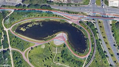 Rota de teste do GNSS: circuito do lago