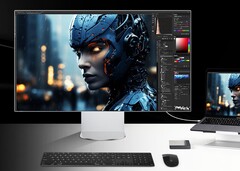 O LG UltraFine 6K 32U990A apresenta um painel quase sem bordas em uma caixa elegante. (Fonte da imagem: LG)