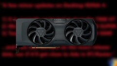 A AMD Radeon RX 7700 XT possui 12 GB de VRAM GDDR6 e 54 unidades de computação. (Fonte: AMD/Moore's Law Is Dead - editado)