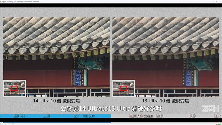 Xiaomi 14 Ultra vs. Xiaomi 13 Ultra: Com zoom de 10x, o 14U é claramente o vencedor.