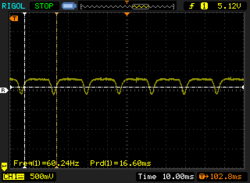 PWM com 69% de brilho