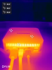 Teste de estresse do Geekom A8 (atrás)