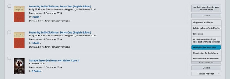 A Amazon agora permite downloads sem DRM de livros selecionados como arquivos PDF ou ePub.
